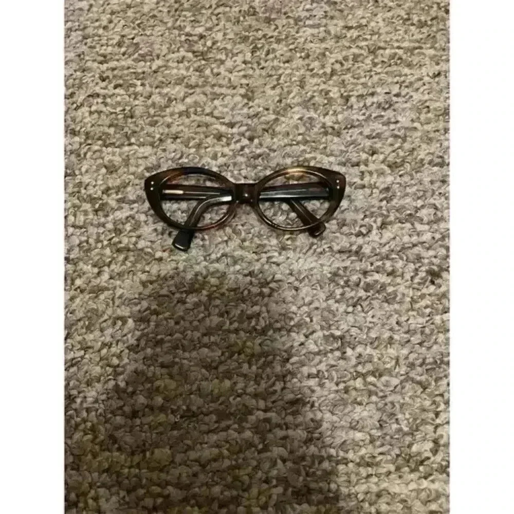 Ray-Ban Vintage Rhinestone Cat Eye Eyeglass Frames Honey Tan